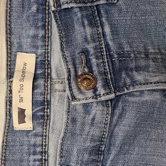 Levi's 524 Too Superlow Skinny Jeans - Light Wash - Women's Size 13M W31 L32 - Picture 3 of 11